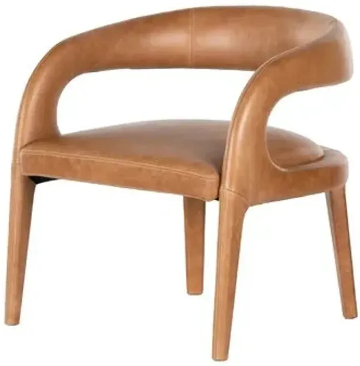 Nina Leather Chair - Brown