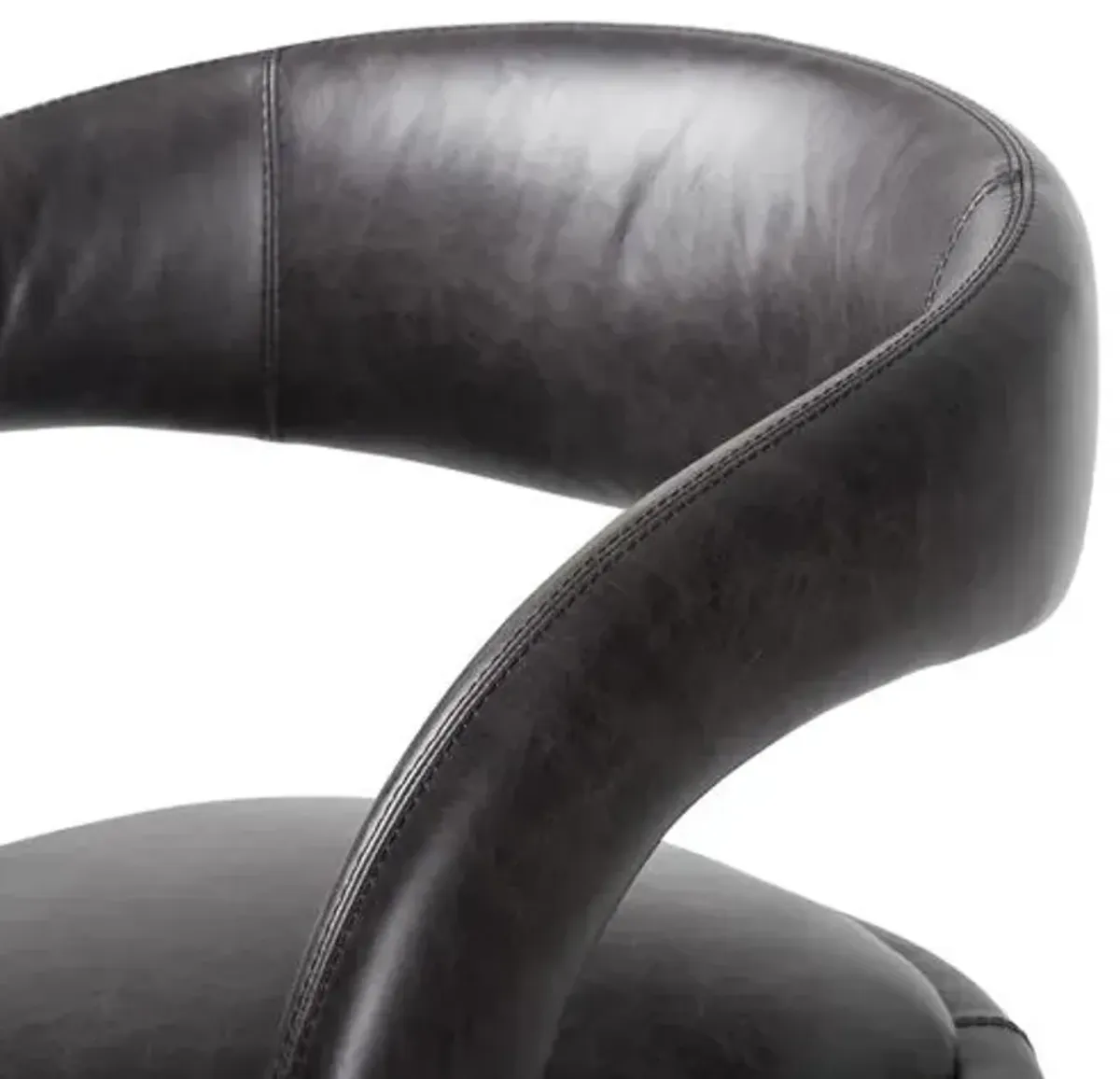 Nina Leather Dining Chair - Black