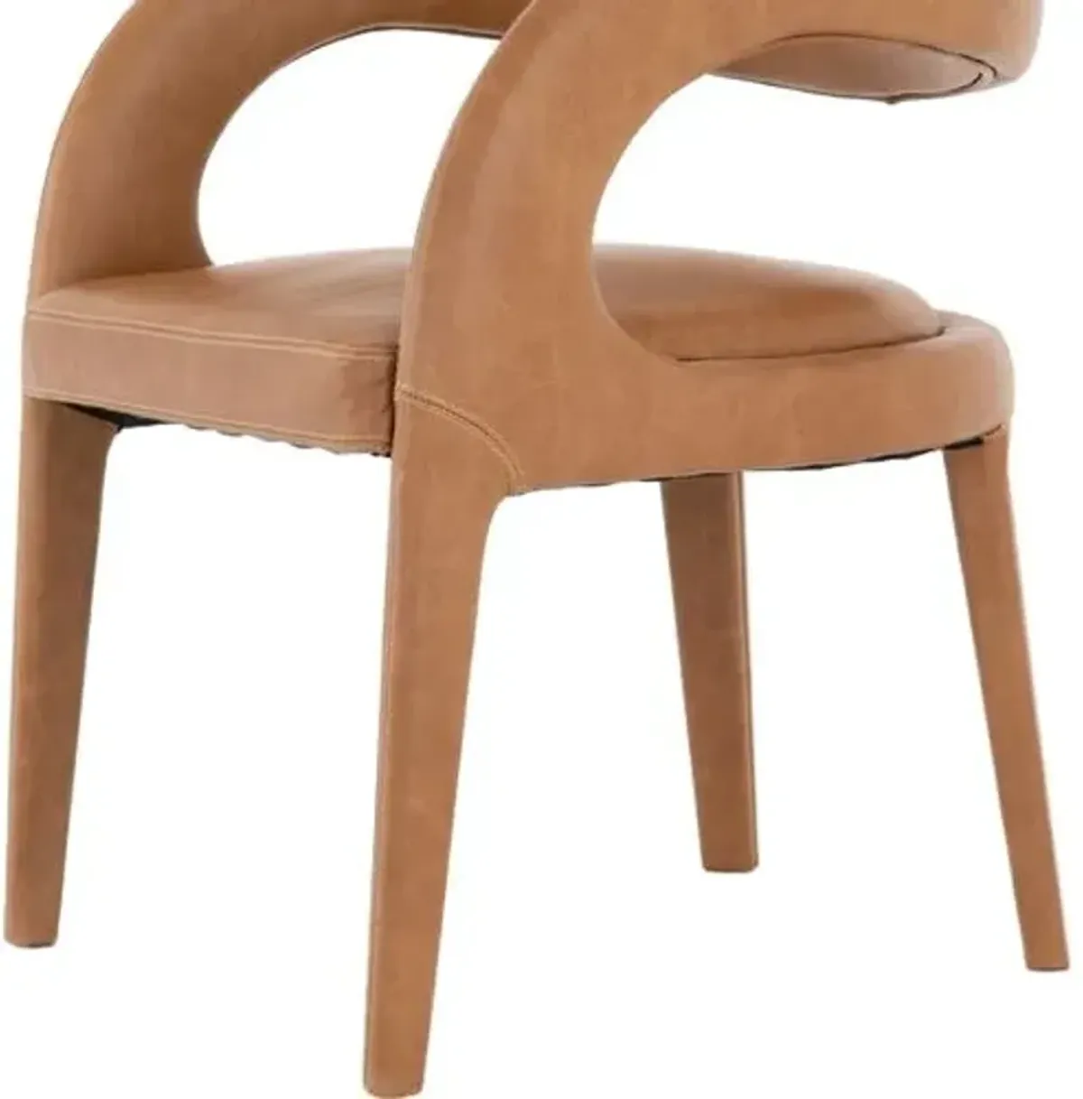 Nina Leather Dining Chair - Brown