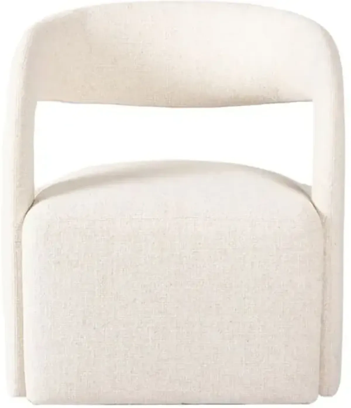 Nina Linen Swivel Chair - Omari Natural