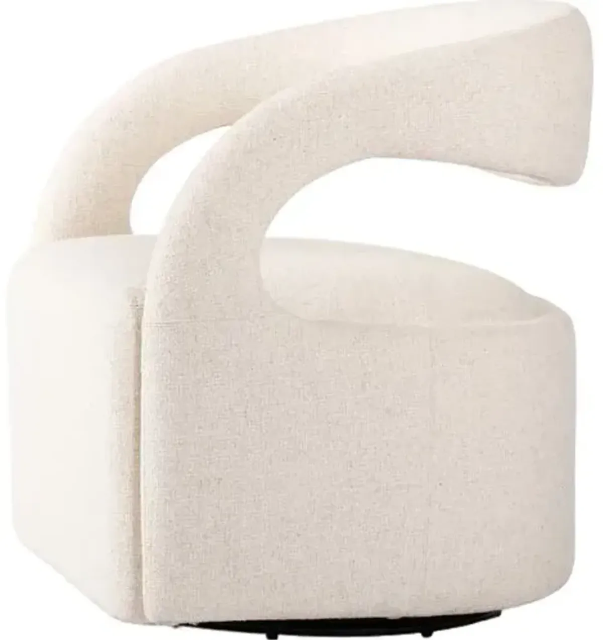 Nina Linen Swivel Chair - Omari Natural