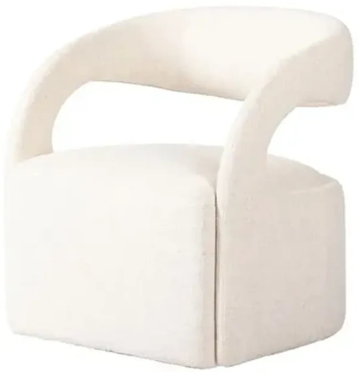 Nina Linen Swivel Chair - Omari Natural