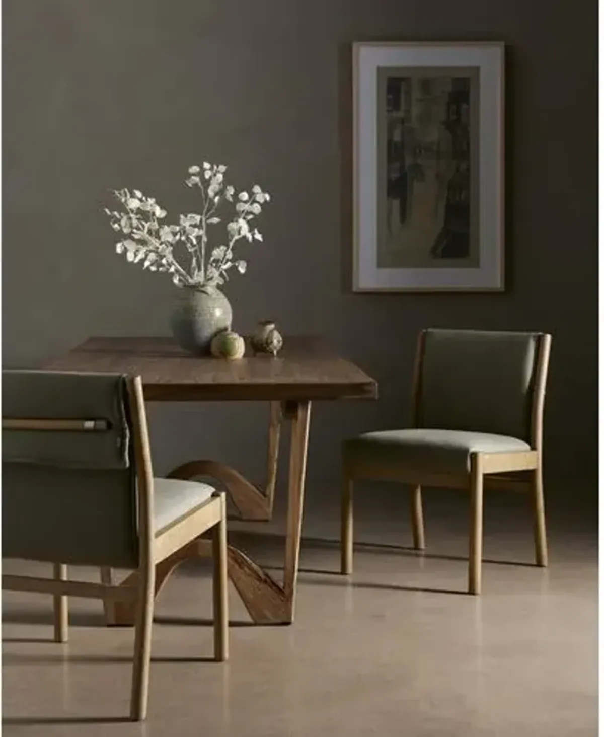 Nico Dining Chair - Villa Olive Linen - Green