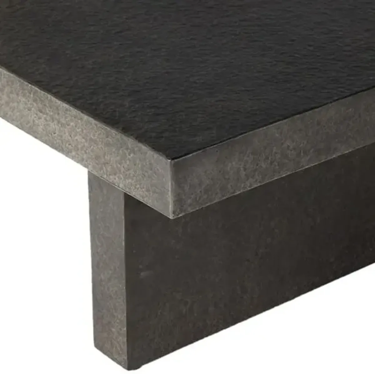 Neve Outdoor Concrete Coffee Table - Distressed Graphite - Gray