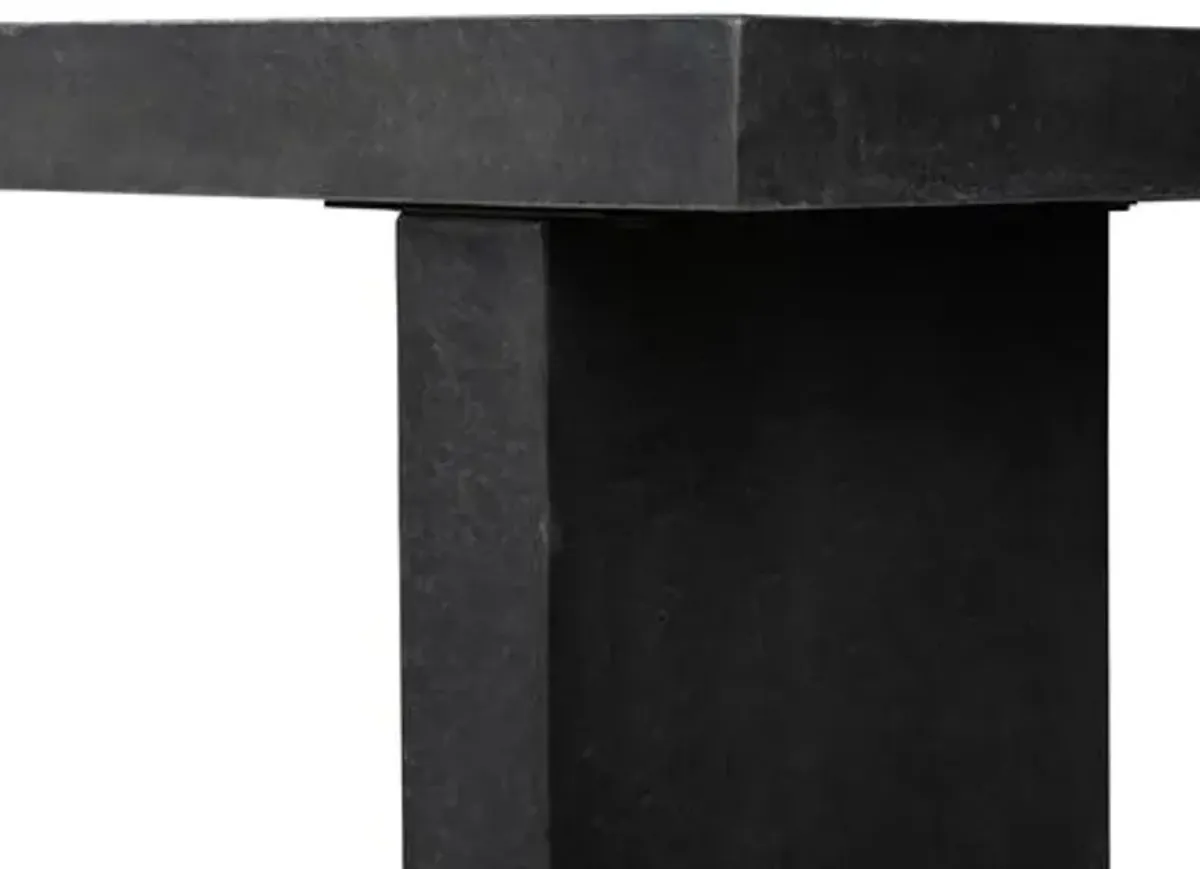 Neve Outdoor Concrete Console Table - Distressed Graphite - Gray