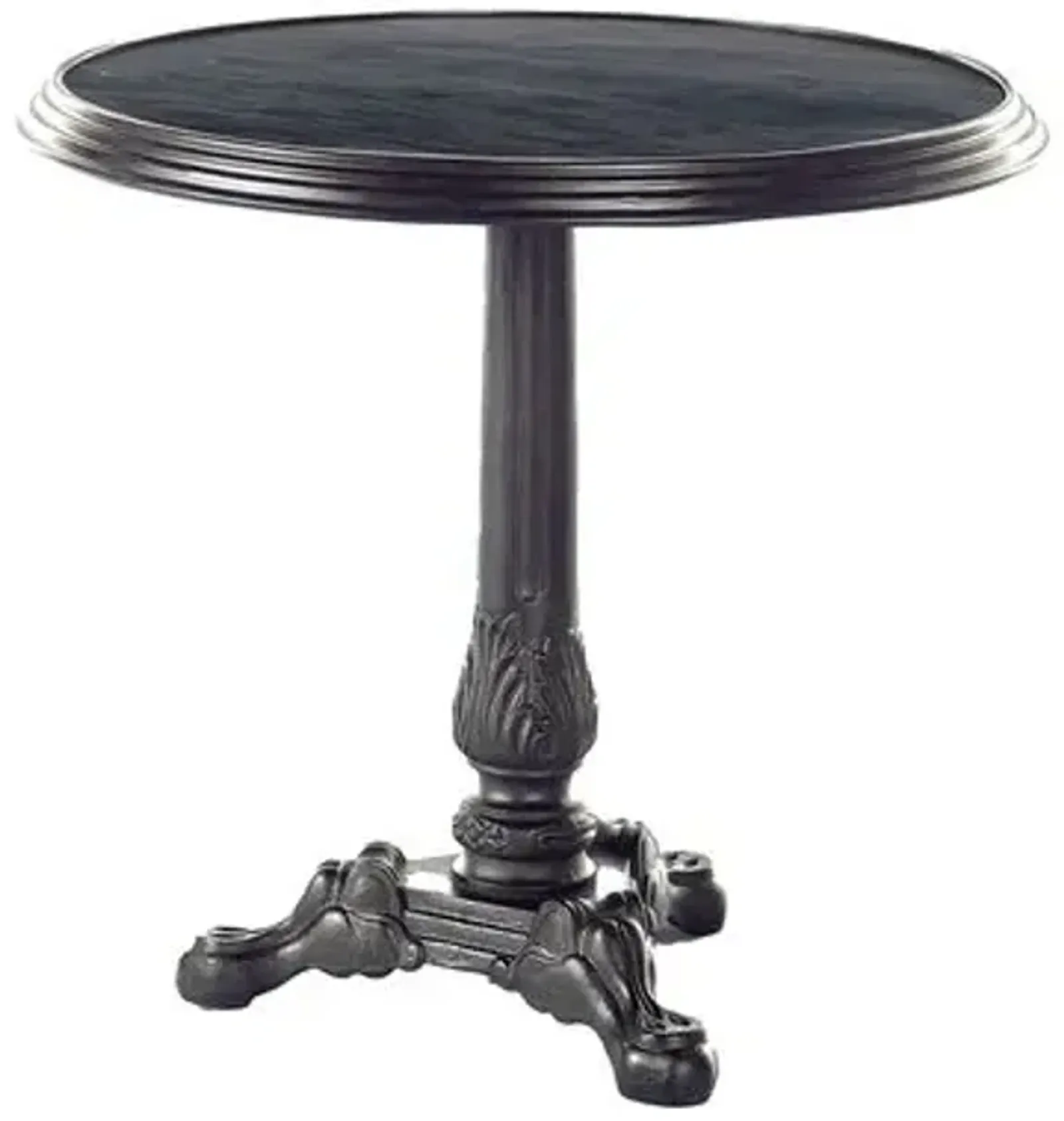 Nathaniel Cast Iron Tea Table - Black Marble