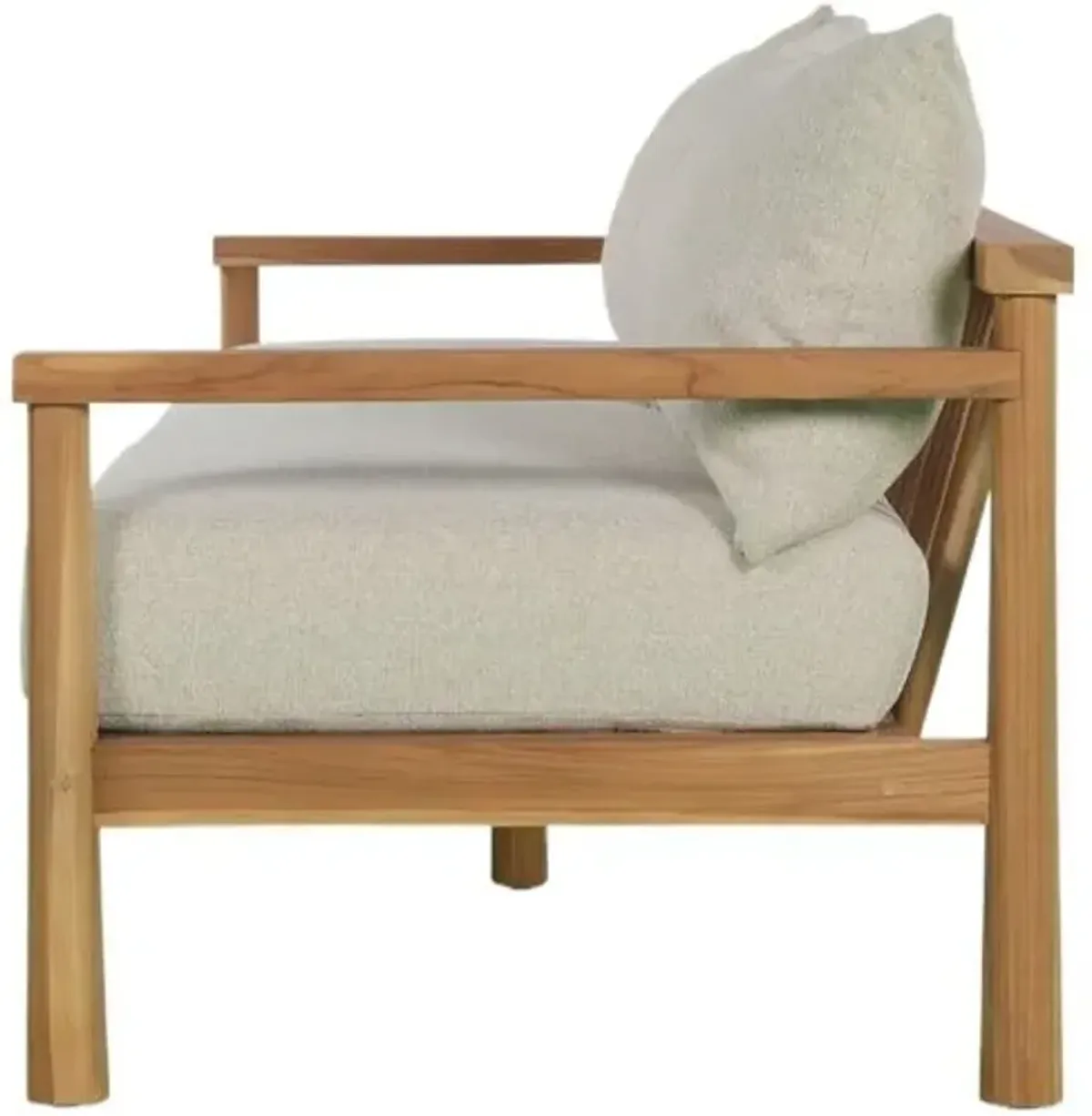 Natalia Outdoor Teak Sofa - Hayes Cream