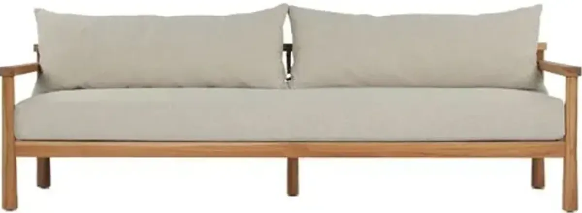 Natalia Outdoor Teak Sofa - Hayes Cream