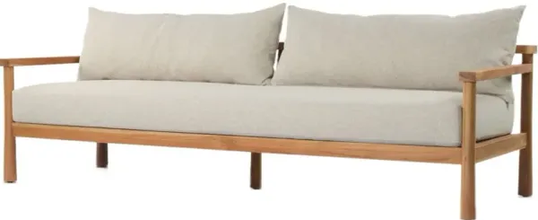 Natalia Outdoor Teak Sofa, Hayes Cream