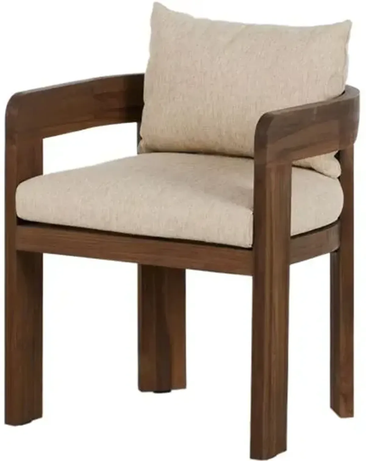 Nash Outdoor Teak Dining Chair - Beige