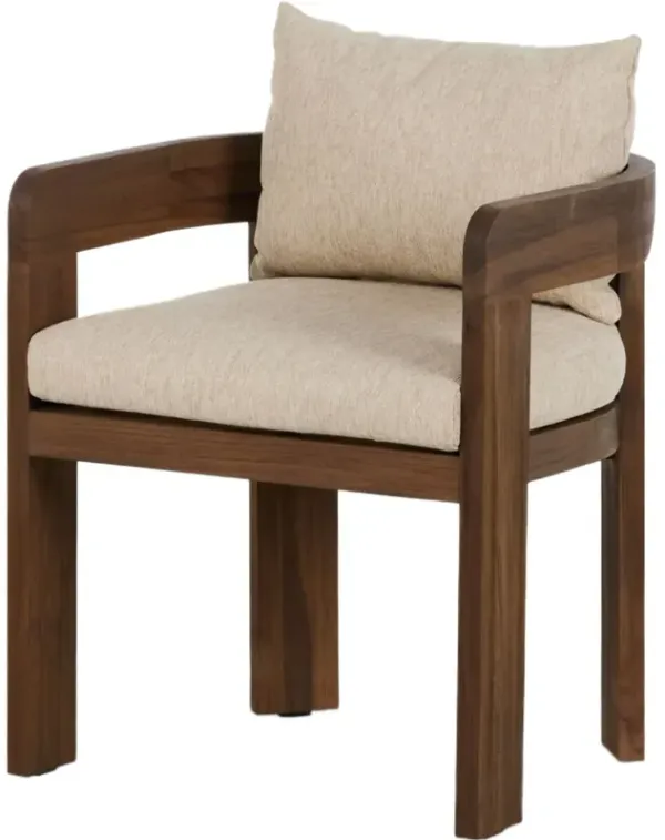Nash Outdoor Teak Dining Chair - Beige