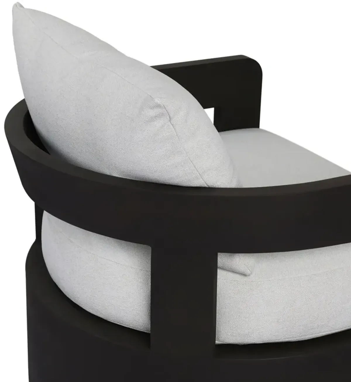 Nash Outdoor Aluminum Swivel Chair, Alessi Linen