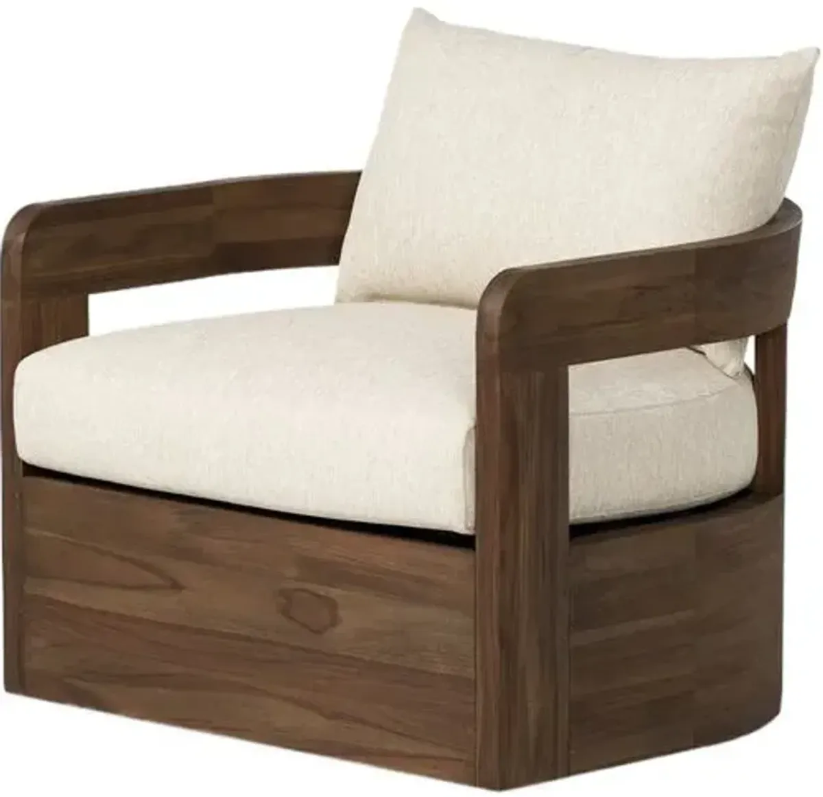 Nash Outdoor Teak Swivel Chair