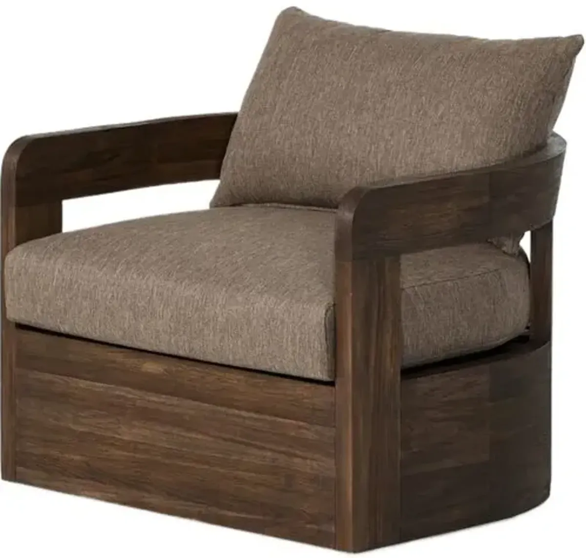 Nash Outdoor Teak Swivel Chair