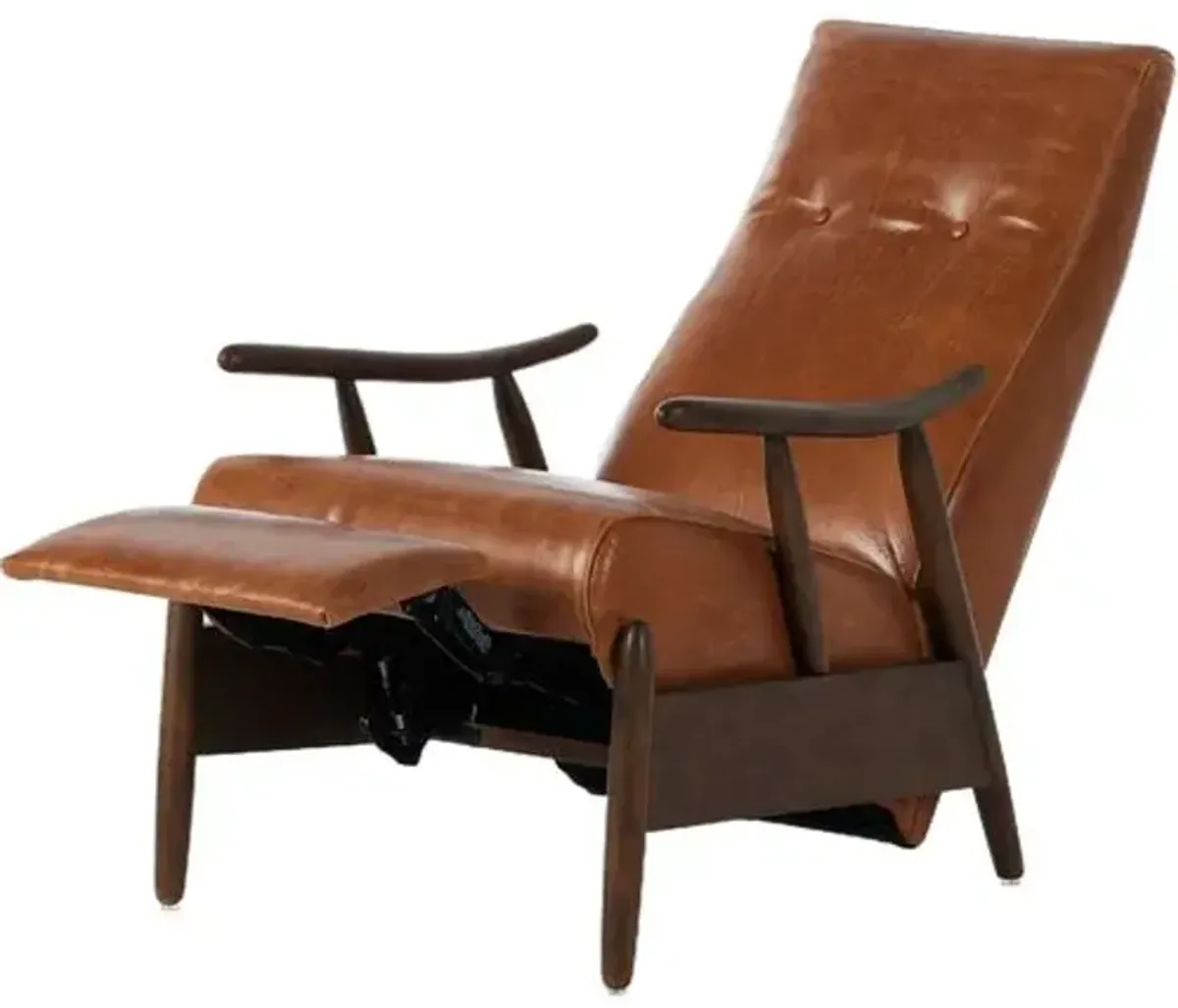 Nadia Leather Recliner Chair - Dakota Tobacco - Brown - Relaxing Chair, Lounger, Comfort and Leisure Prioritized