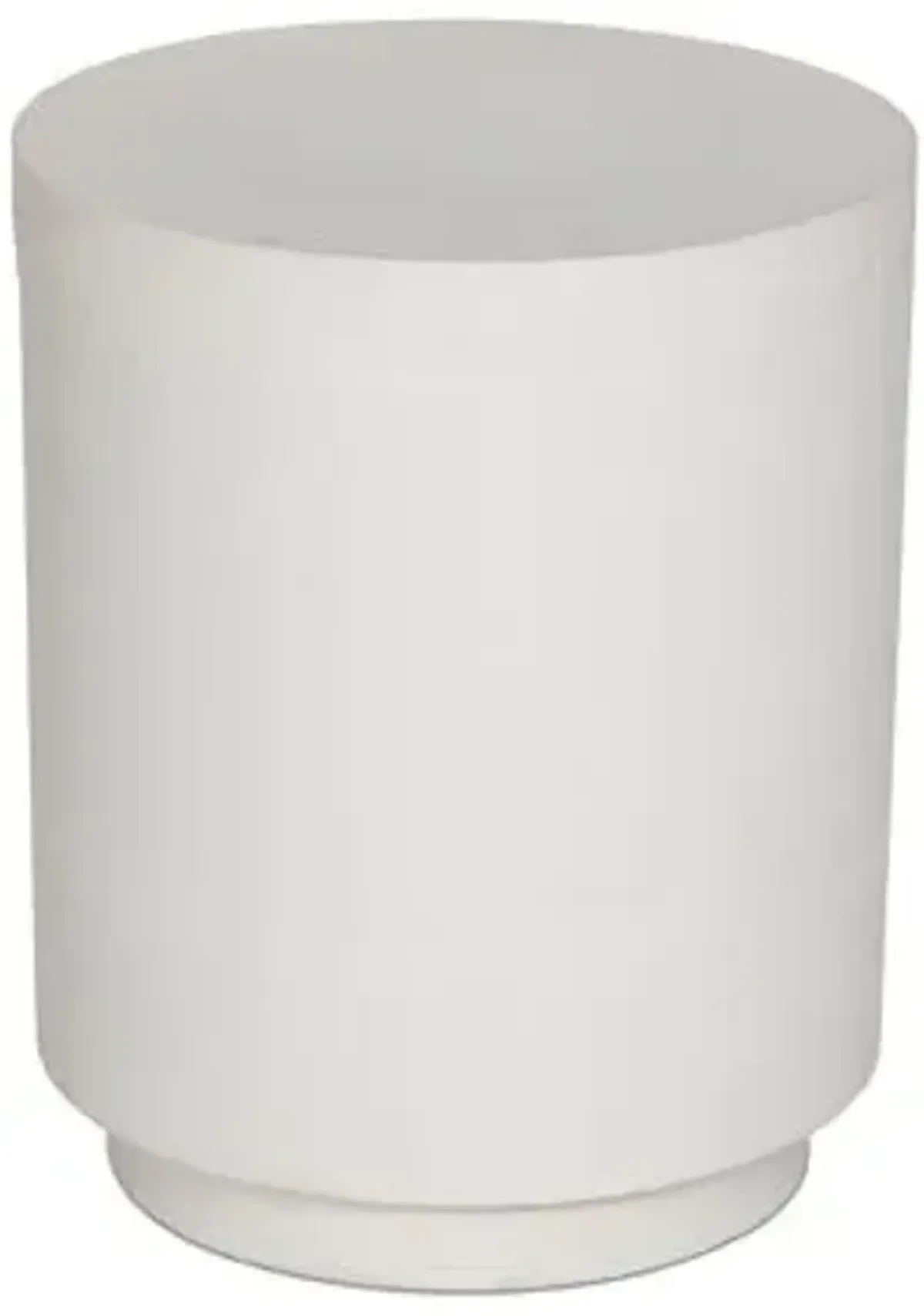 Veronica Outdoor Aluminum End Table - Matte White