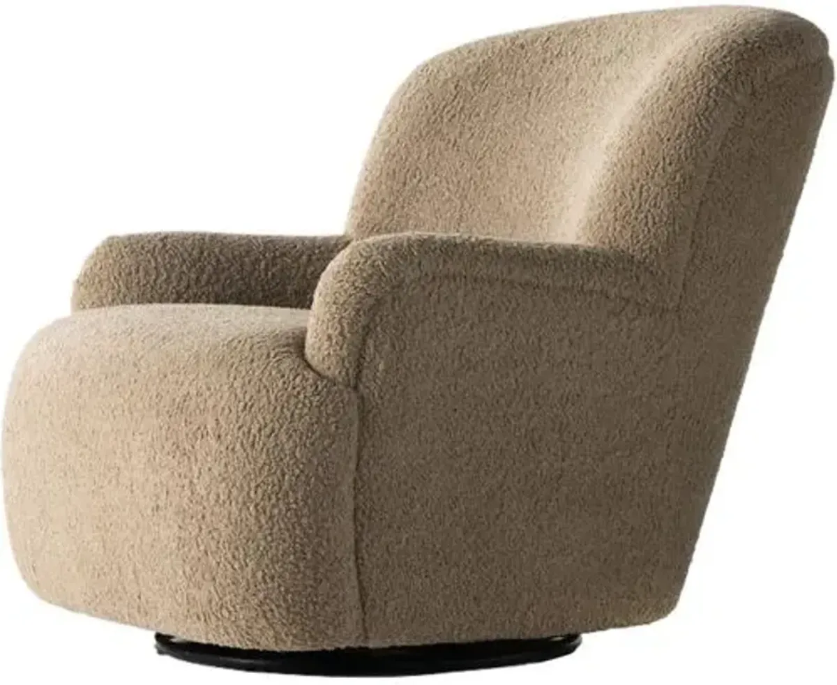 Micah Sheepskin Swivel Chair