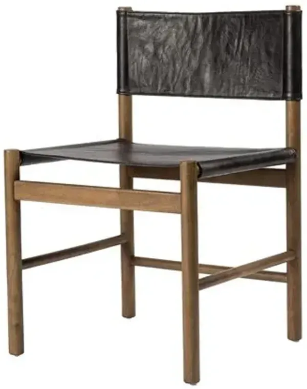Merritt Leather Dining Chair - Black