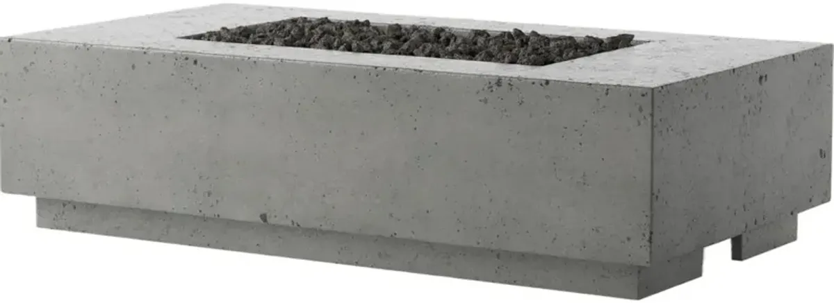 Rocco Outdoor Concrete Rectangular Fire Table