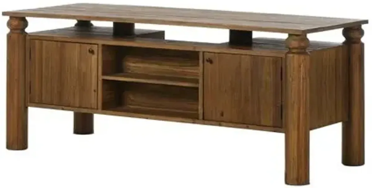 Maxton Desk - Light Pine - Brown