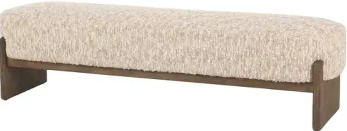 Marshall Wool Accent Bench - Solema Cream - Ivory