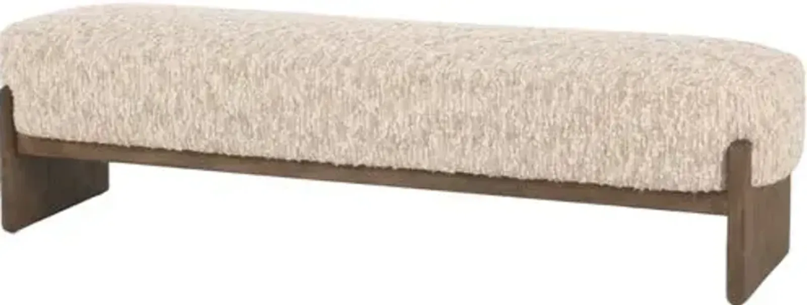 Marshall Wool Accent Bench - Solema Cream - Ivory