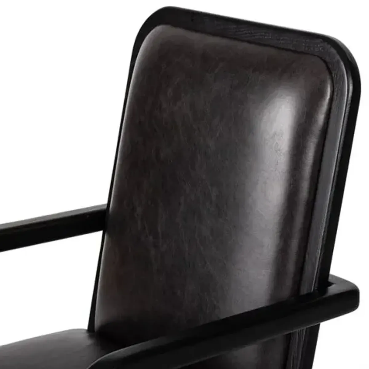 Marlow Leather Desk Chair - Sonoma Black