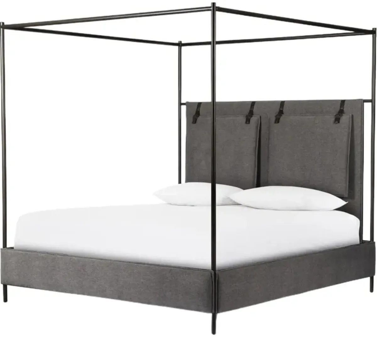 Malcolm Upholstered Canopy Bed