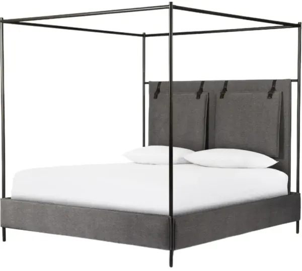 Malcolm Upholstered Canopy Bed