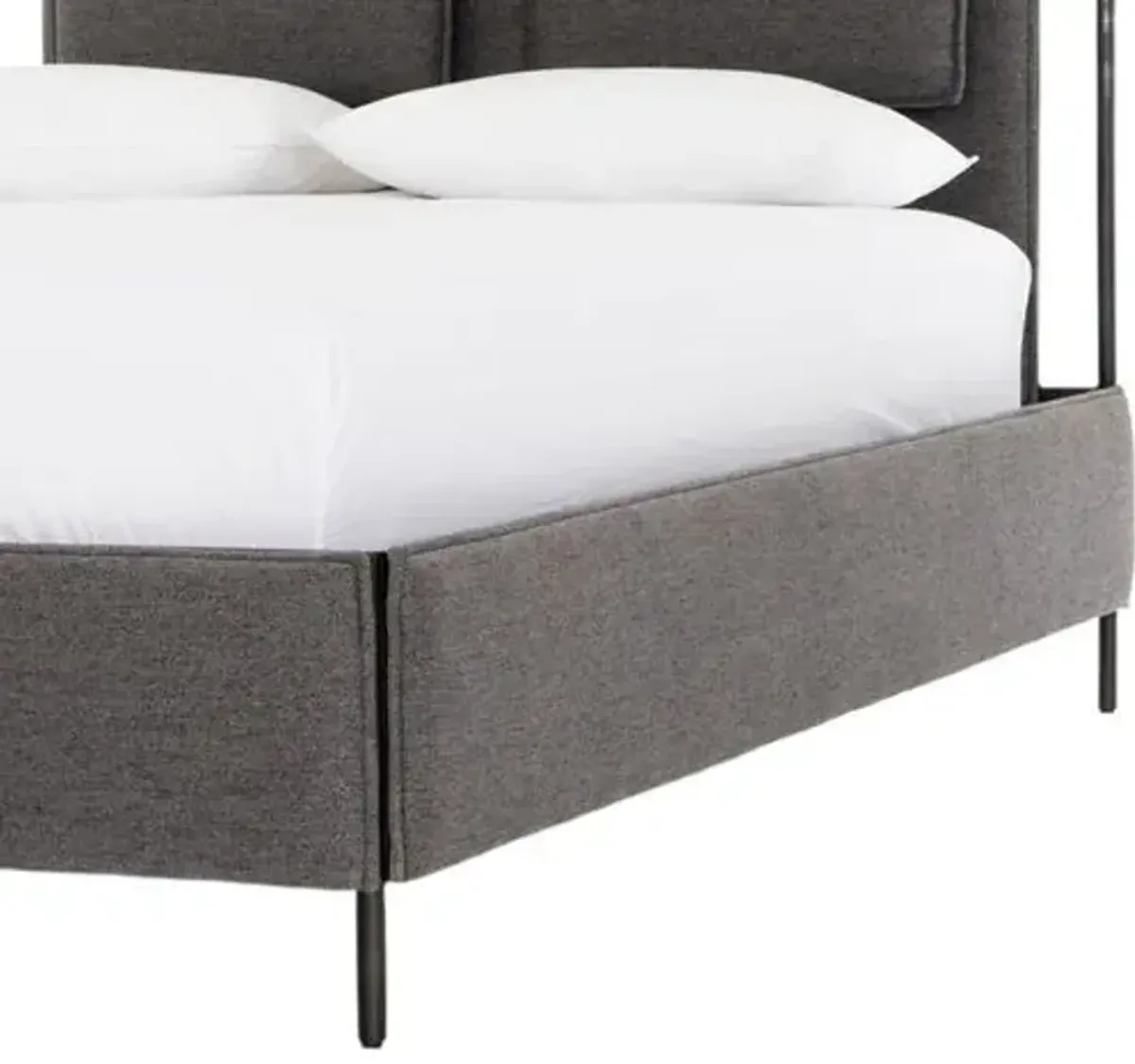 Malcolm Upholstered Bed - Gray