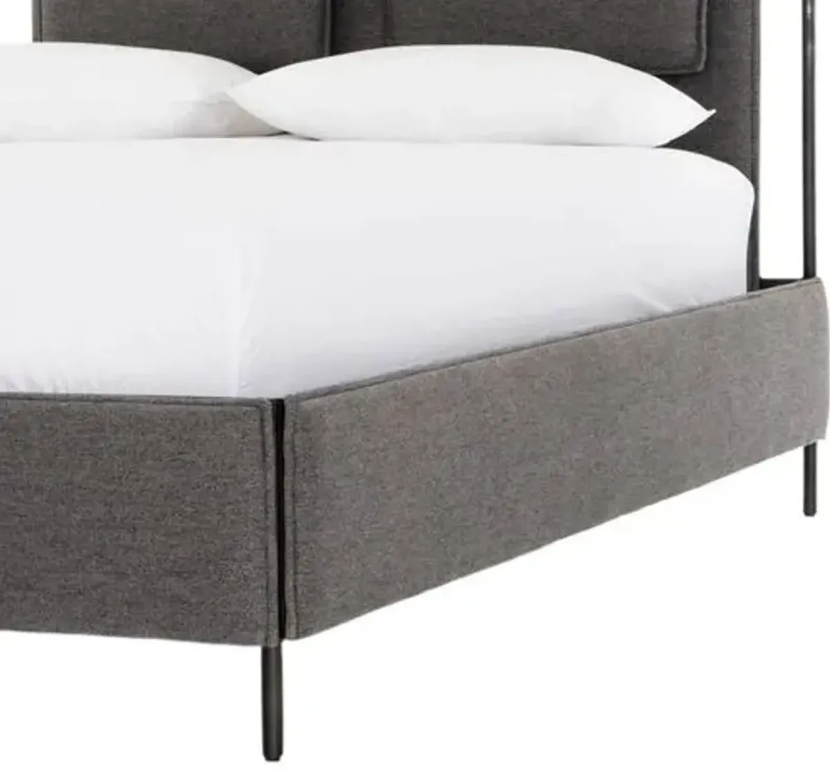 Malcolm Upholstered Bed - Gray