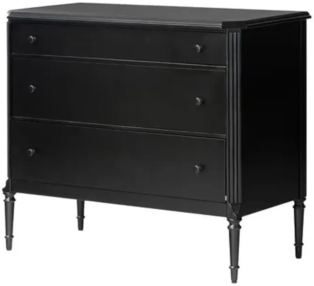 Malachi 3-Drawer Dresser - Black Iron