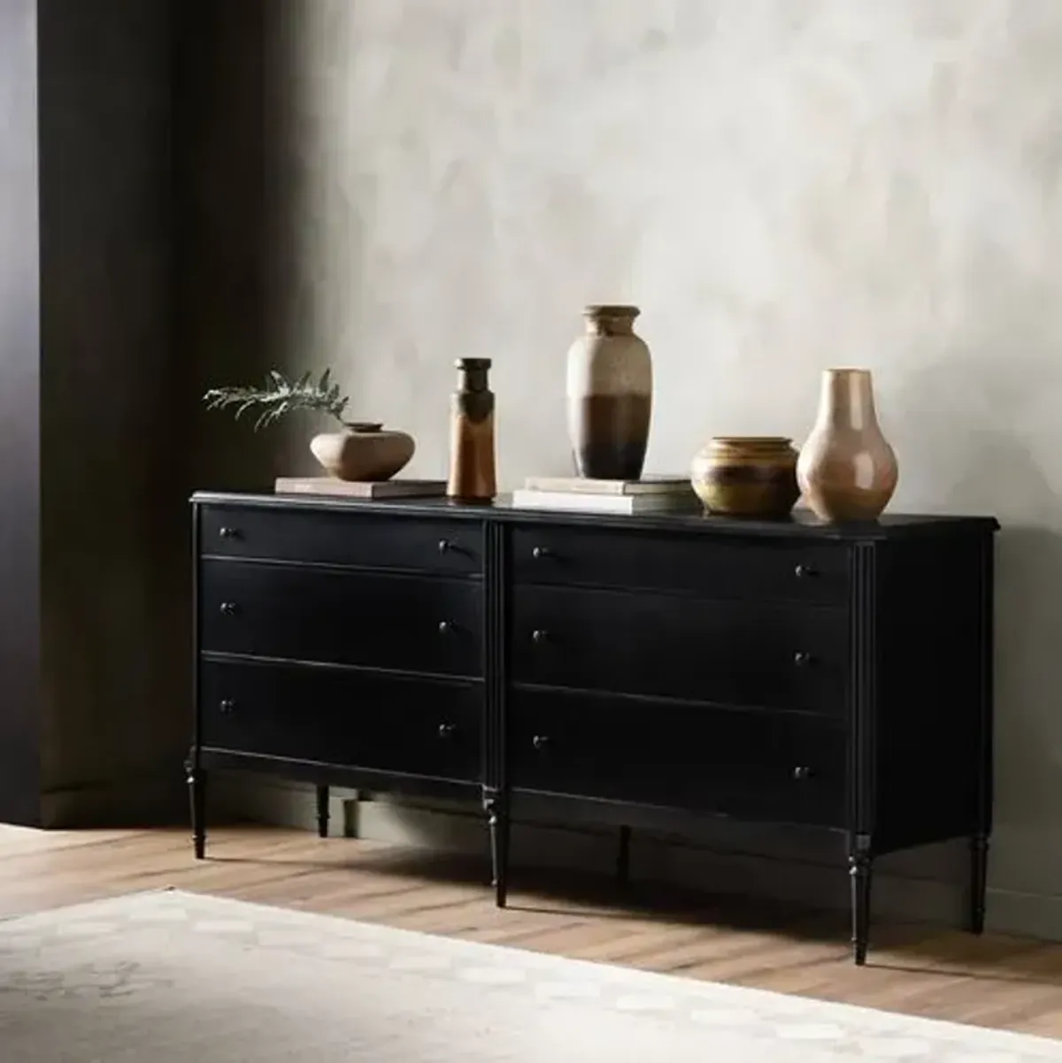 Malachi 6-Drawer Dresser - Black Iron