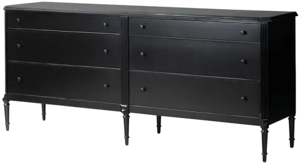 Malachi 6-Drawer Dresser, Black Iron