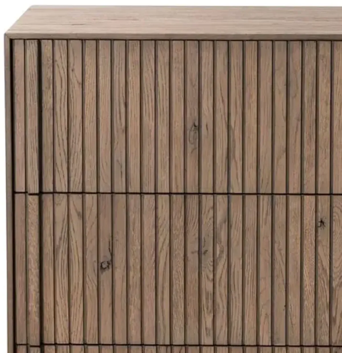 Maisie 6-Drawer Oak Dresser - Gray