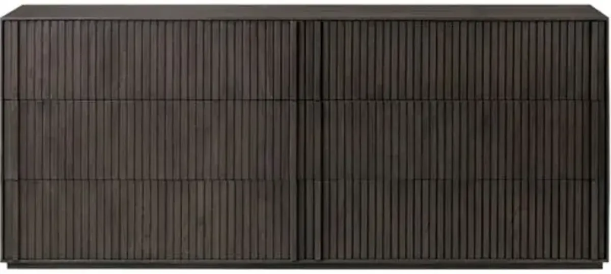 Maisie 6-Drawer Oak Dresser - Black