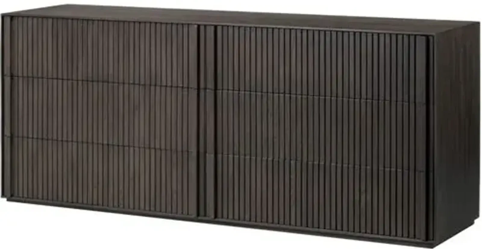 Maisie 6-Drawer Oak Dresser - Black