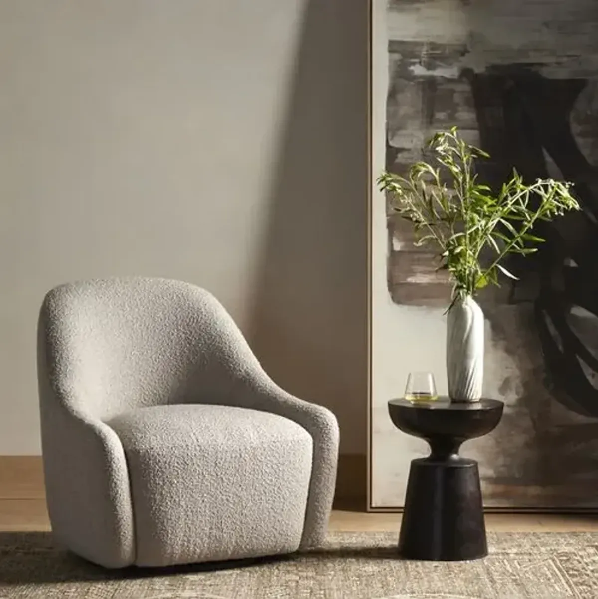 Magnolia Swivel Chair - Performance Boucle