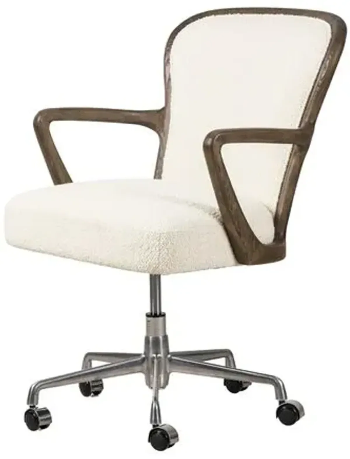 Maddie Desk Chair - Textured Durham Cream - Ivory