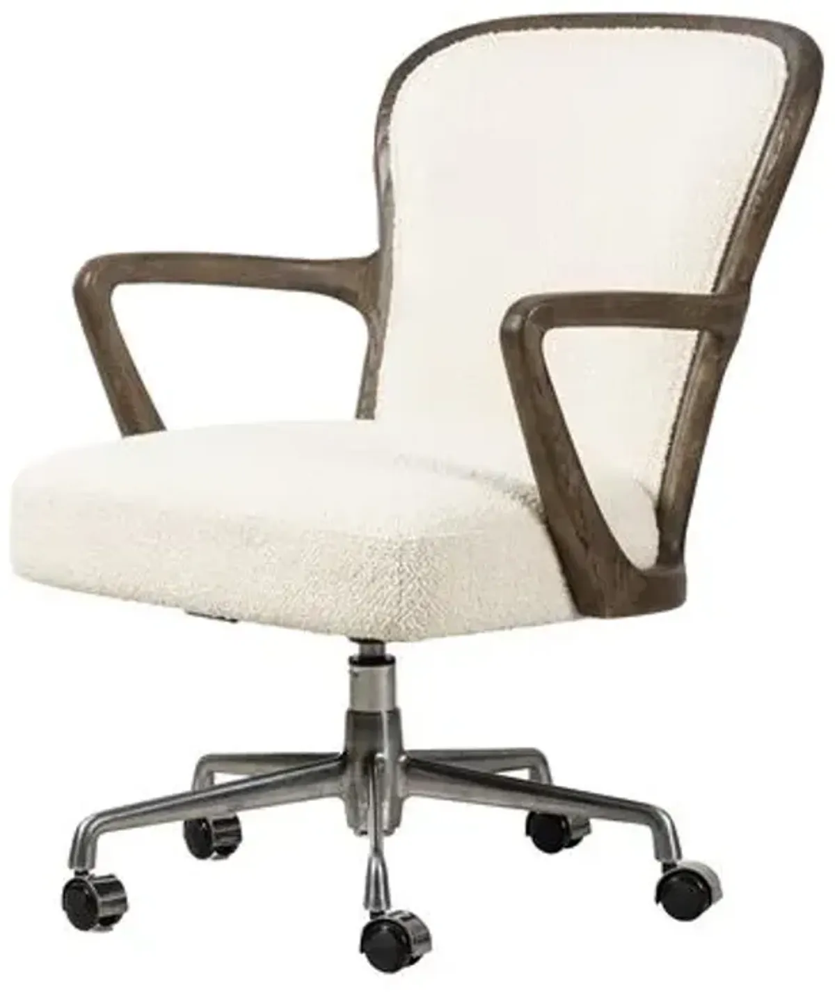 Maddie Desk Chair - Textured Durham Cream - Ivory