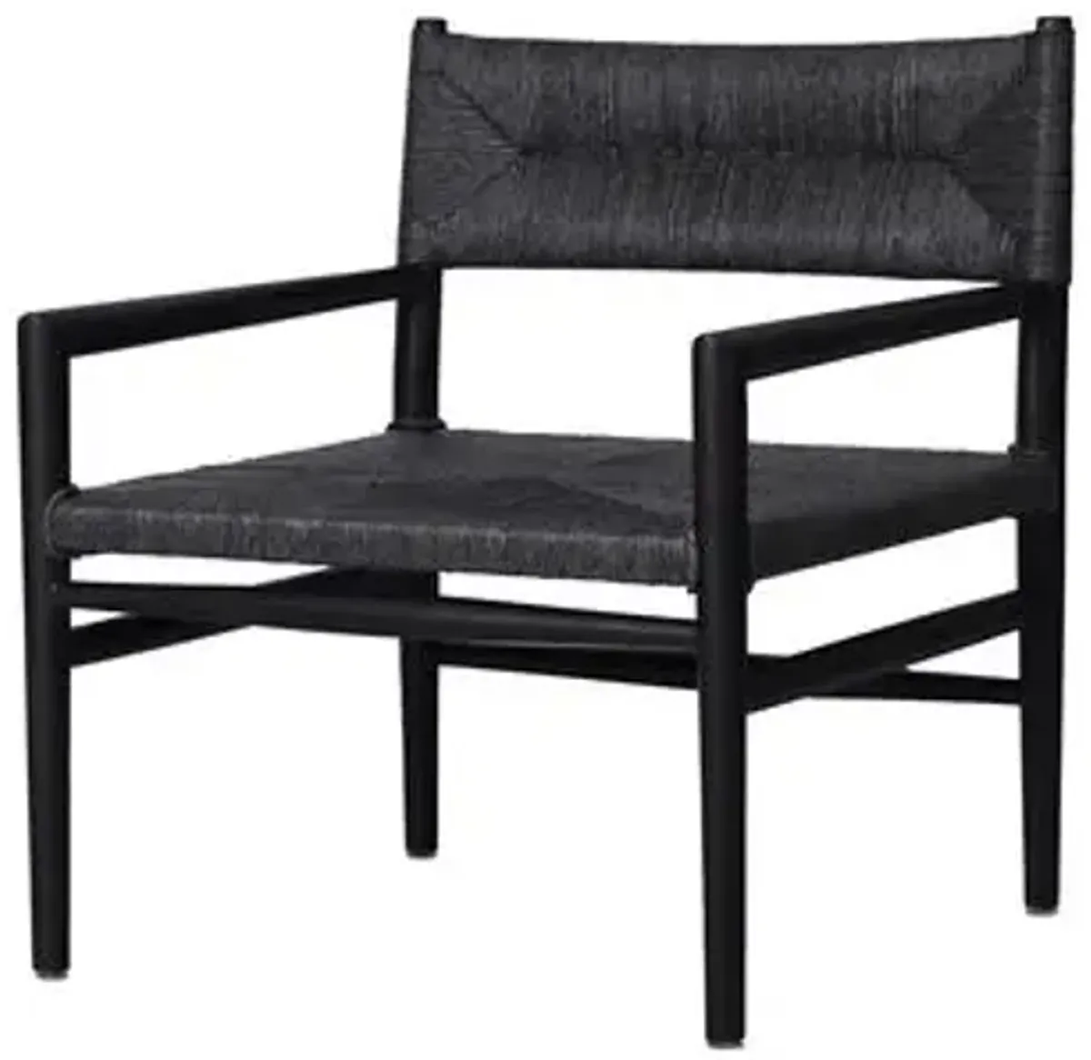 Mabel Outdoor Teak Chair - Vintage Coal - Black