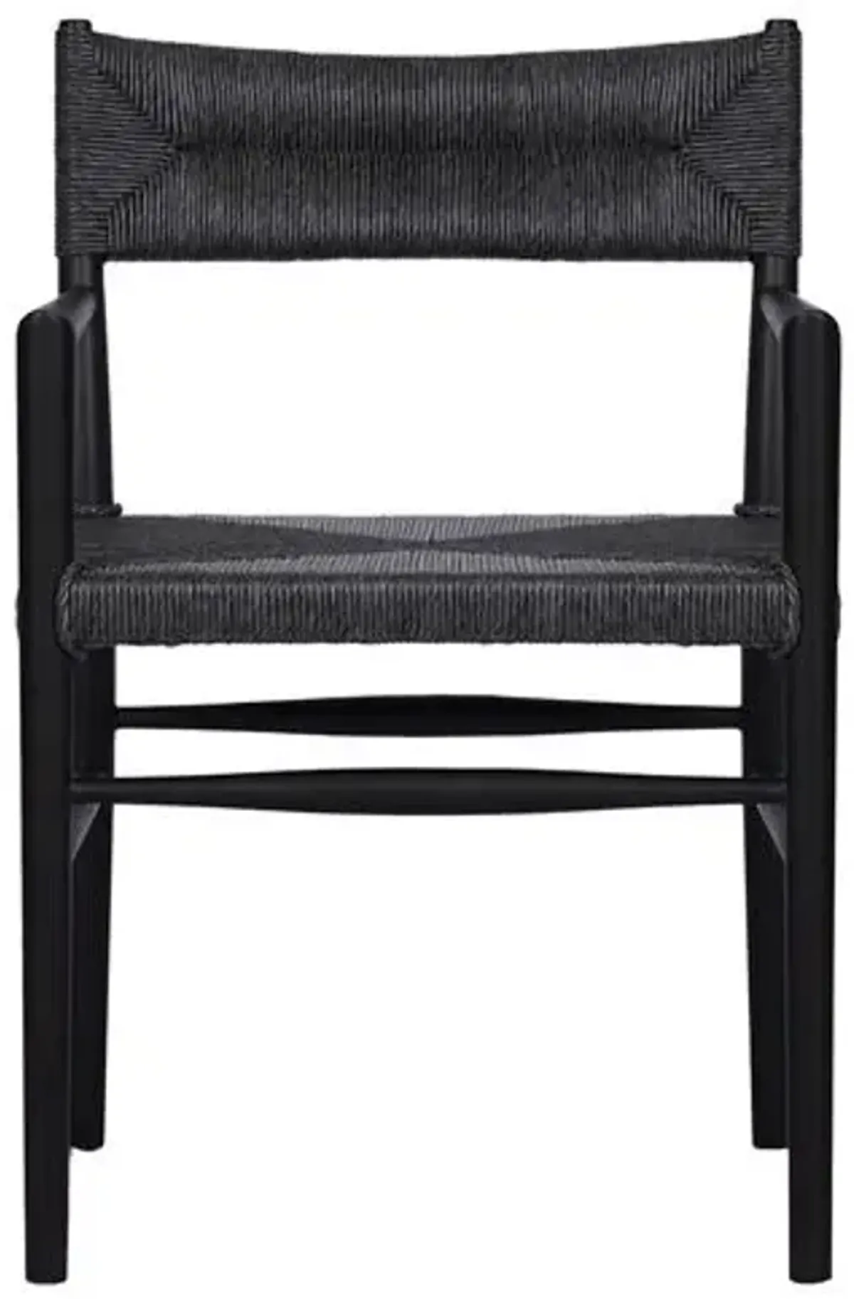 Mabel Outdoor Teak Dining Armchair - Vintage Coal - Black