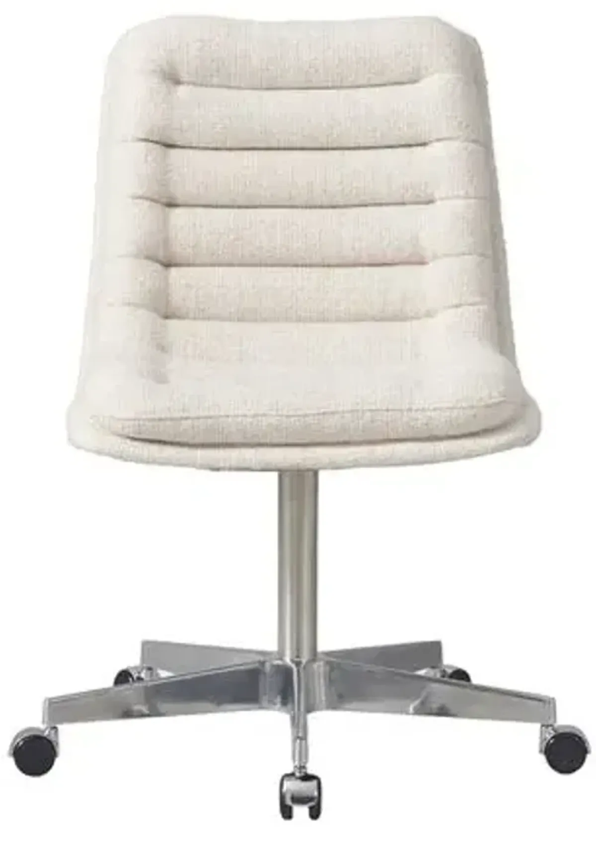 Lucille Linen Desk Chair - Palma Cream - Ivory