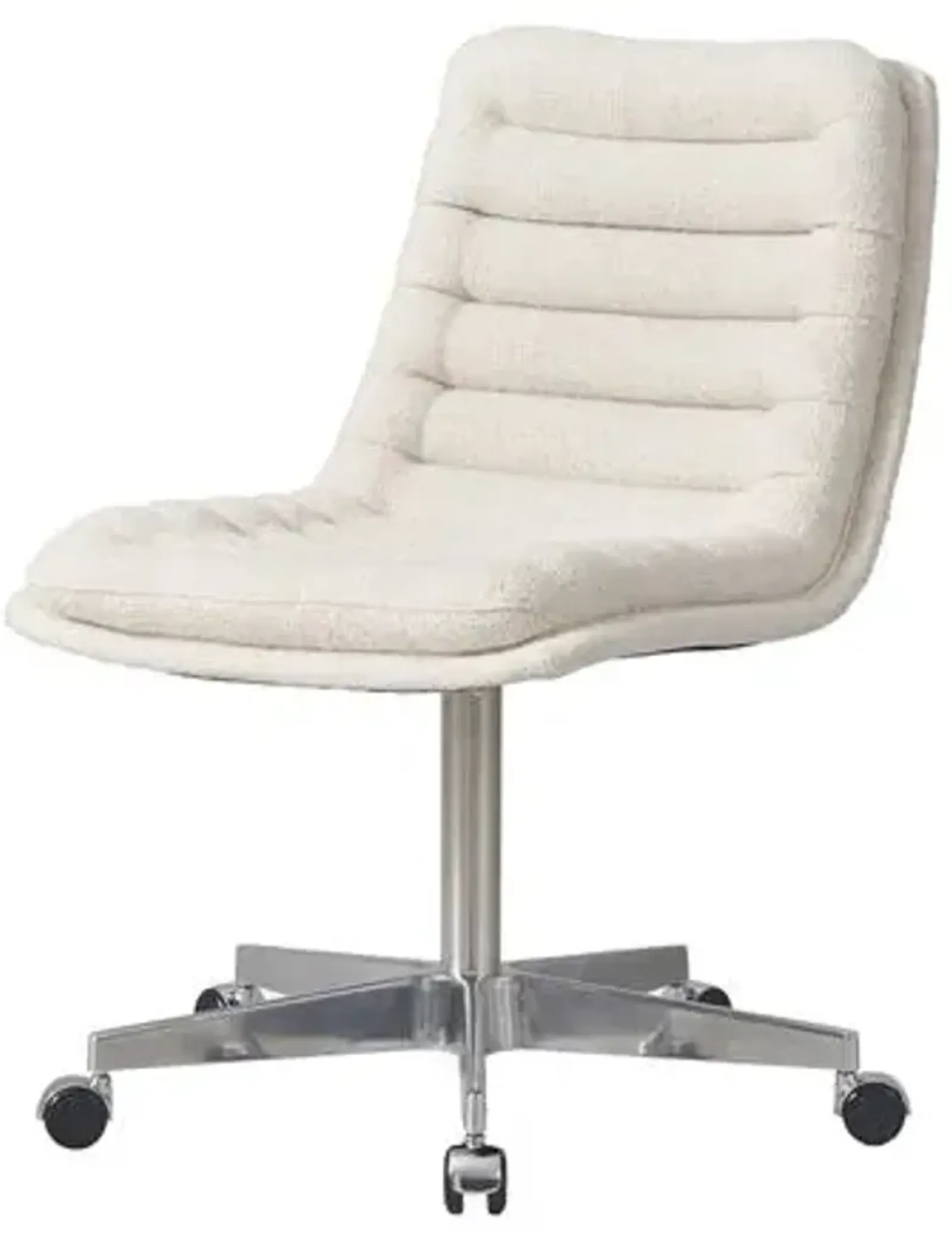 Lucille Linen Desk Chair - Palma Cream - Ivory