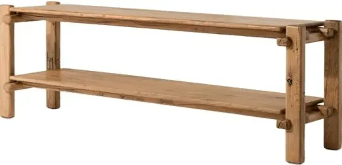 Louise Console Table - Natural Reclaimed French Oak - Brown