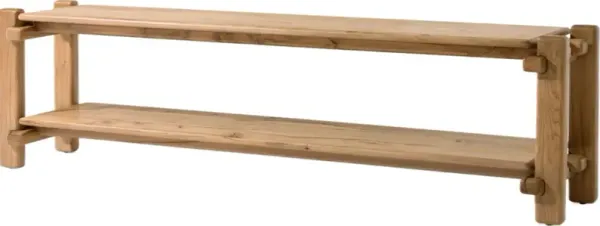 Louise Low Console Table, Natural Reclaimed French Oak