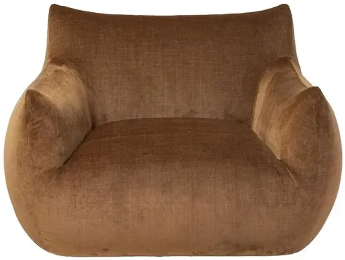 Lorelei Chenille Swivel Chair - Altair Sienna