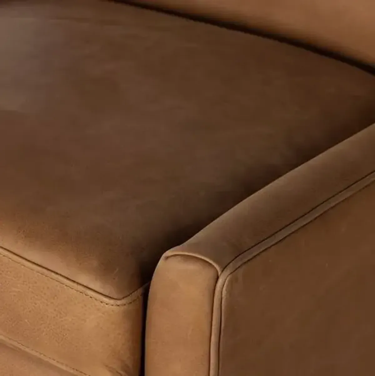 Linnea Wingback Leather Chair - Brown