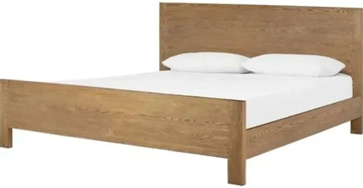 Leighton Bed - Tawny Oak - Handcrafted - Brown