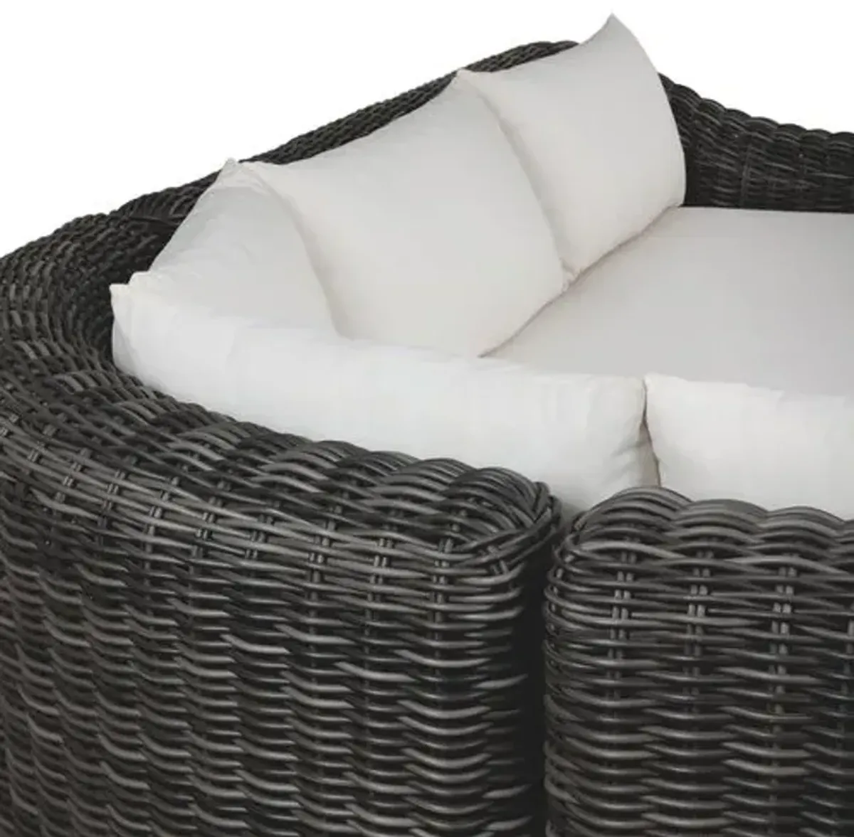 Makara Outdoor Teak 3 Piece Sectional - Venao Ivory